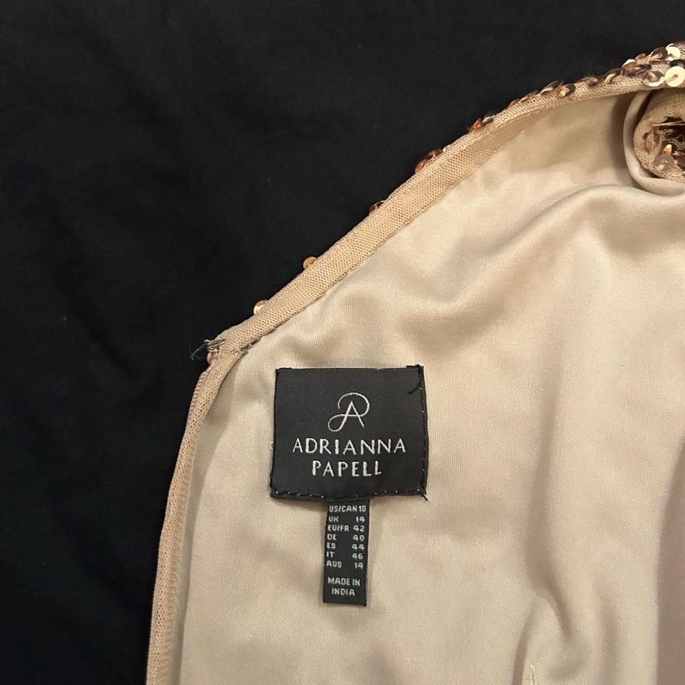 Adrianna Papell Gold Sequin Dress - Picture 3 of 4